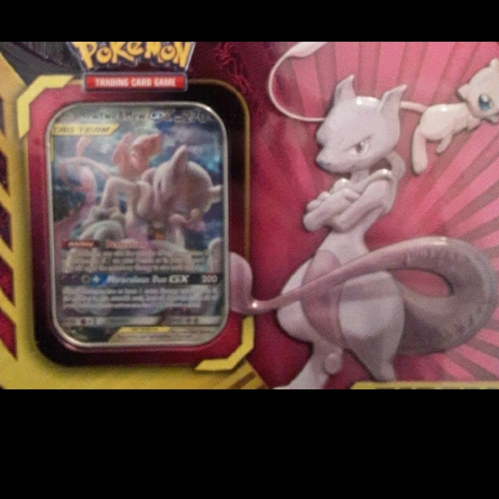 Pokemon Mewtwo GX and Mew GX Tag Team Tin GX